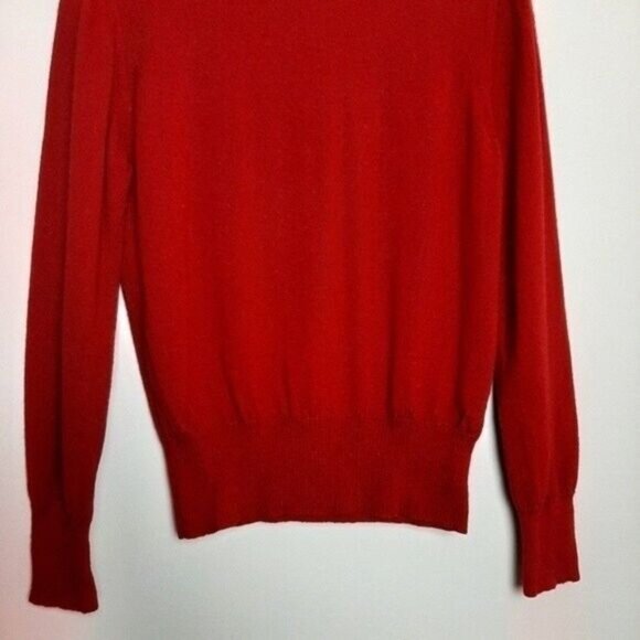 EDINA RONAY | London 100% Merino Wool Vintage Crewneck Sweater Red Sz M - Picture 4 of 7